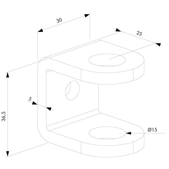 U-LASOOR IN BRUUT STAAL VOOR OOGBOUTSET 1039SET-M16 & 1039SET-M20 U-LASOOR IN BRUUT STAAL VOOR OOGBOUTSET 1039SET-M16 & 1039SET-M20