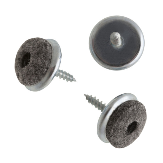 VILTGLIJDER MET SCHROEF EXTRA ZACHT GRIJS VILT HOUDER METAAL METAAL GRIJS 28 MM 100ST VILTGLIJDER MET SCHROEF EXTRA ZACHT GRIJS VILT HOUDER METAAL METAAL GRIJS 28 MM 100ST
