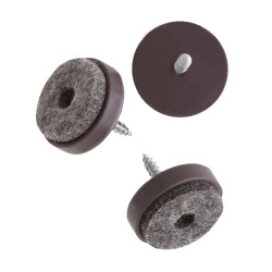 Deltafix viltglijder met schroef 20mm. Meubelviltglijder bruin. Deltafix viltglijder met schroef 20mm. Meubelviltglijder bruin.