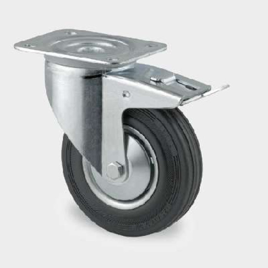 ZWE/REM125MM.RUBB.ZWARTROL PLAAT100KG