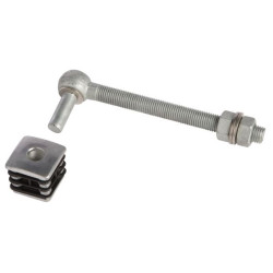 Locinox scharnier M12 met aluminium dop 40x40 as150 mm per scharnier