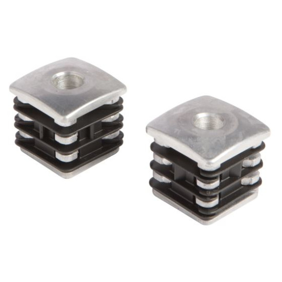Locinox scharnier M12 met aluminium dop 40x40 Locinox scharnier M12 met aluminium dop 40x40