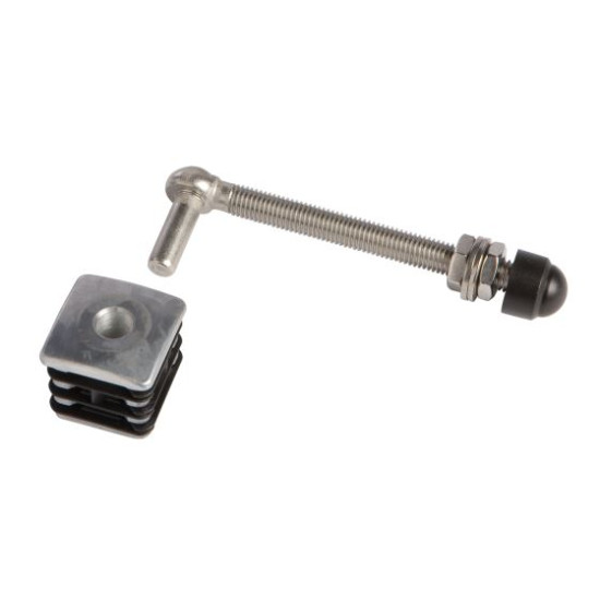 Locinox scharnier M12 met aluminium dop 40x40 Locinox scharnier M12 met aluminium dop 40x40