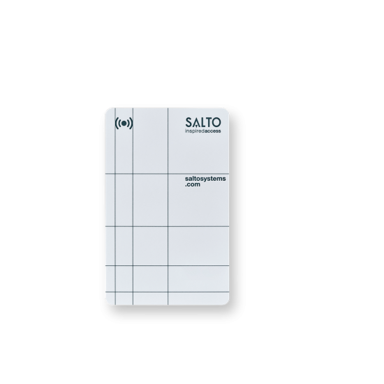 SALTO MIFARE DESFIRE 2K KAART TBV SPACE - WIT MET SALTO DESIGN