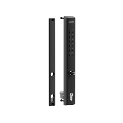 LOCINOX VERA - BATTERIJGEVOED CODESLOT - ENKELZIJDIG - ZWART - VOOR INSTEEKSLOTEN VOOR PROFIELEN MET 40MM DIEPTE