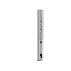 LOCINOX VERA - BATTERIJGEVOED CODESLOT - ENKELZIJDIG - ZILVER - VOOR INSTEEKSLOTEN VOOR PROFIELEN MET 40MM DIEPTE