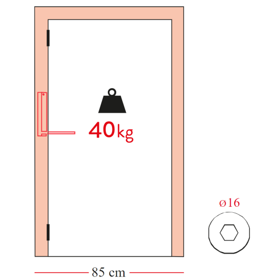 Deursluiter met pen instelbaar zilvergrijs