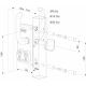 LGKZ - DUBBEL CILINDERSLOT VOOR SCHUIFPOORT - 80 MM - RAL7016