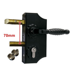 LOCINOX Oud Model -2- Sierpoortslot 40 mm ZWART LOCINOX Oud Model -2- Sierpoortslot 40 mm ZWART