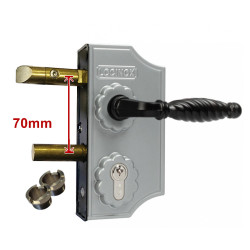 LOCINOX Oud Model -2- Sierpoortslot 40 mm Zilver LOCINOX Oud Model -2- Sierpoortslot 40 mm Zilver