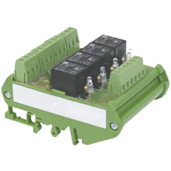 Ontdubbelingsprint (brandprint) Op Din rail (1 LED per relais) - 4 relais Ontdubbelingsprint (brandprint) Op Din rail (1 LED per relais) - 4 relais