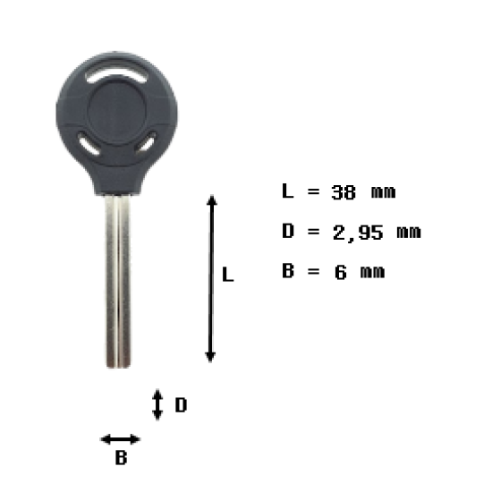 Protect / Citycat Blokjessleutel fiets SCT1P Protect / Citycat Blokjessleutel fiets SCT1P