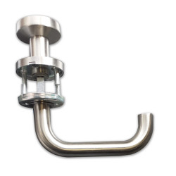 HAFI RVS wisselgarnituur met vaste knop en kruk rechtswijzend