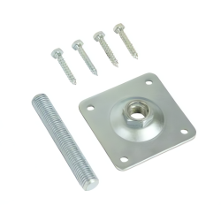 Verstelbare scharnierplaat M20 inclusief draadeind M20x125mm Verstelbare scharnierplaat M20 inclusief draadeind M20x125mm