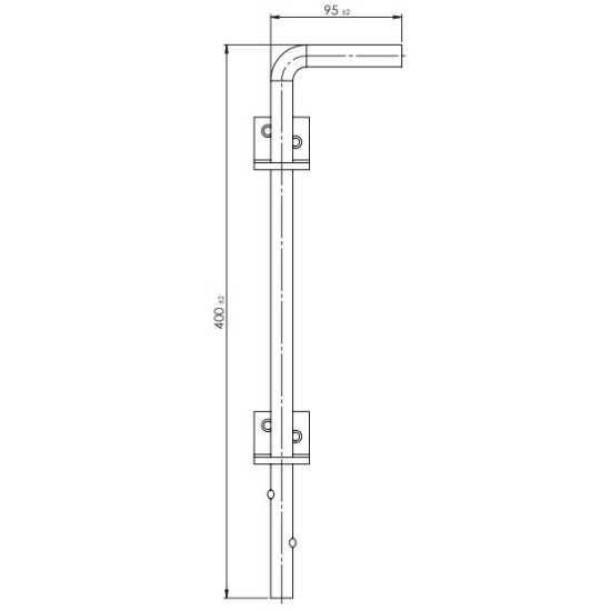 Grondgrendel ZWART 400 mm - coating Grondgrendel ZWART 400 mm - coating
