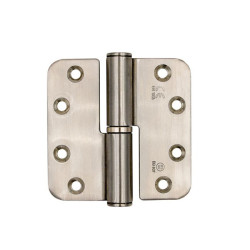 BSW kogelstiftpaumelle RD BB 807 STD 89x89x3 mm afgerond draairichting 1 DIN Links mat RVS