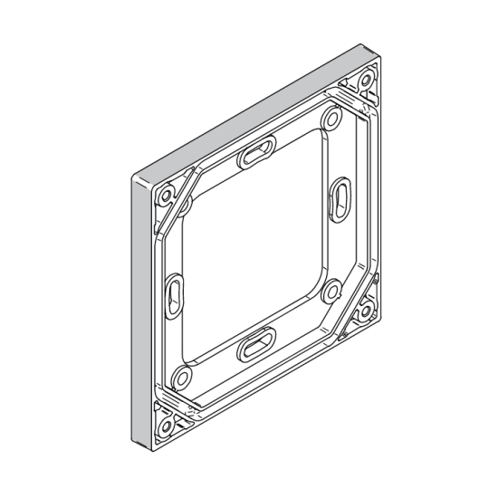 SALTO MONTAGEPLAAT INBOUW TBV MODULAIRE WANDLEZER - ZWART