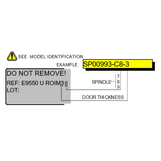 SALTO ORIGINAL KRUKSTIFT 8 MM VOOR DEURDIKTE 60-75 MM