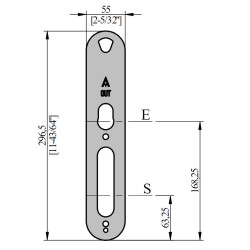 SALTO XS4 Original Smetplaten in geborsteld rvs, set voor binnen- en buitenzijde - 296,5 x 55 mm SALTO XS4 Original Smetplaten in geborsteld rvs, set voor binnen- en buitenzijde - 296,5 x 55 mm