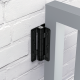 KwikFIT Aluminium Zelf sluitende scharnier - MUUR - ZWART, set van 2 KwikFIT Aluminium Zelf sluitende scharnier - MUUR - ZWART, set van 2