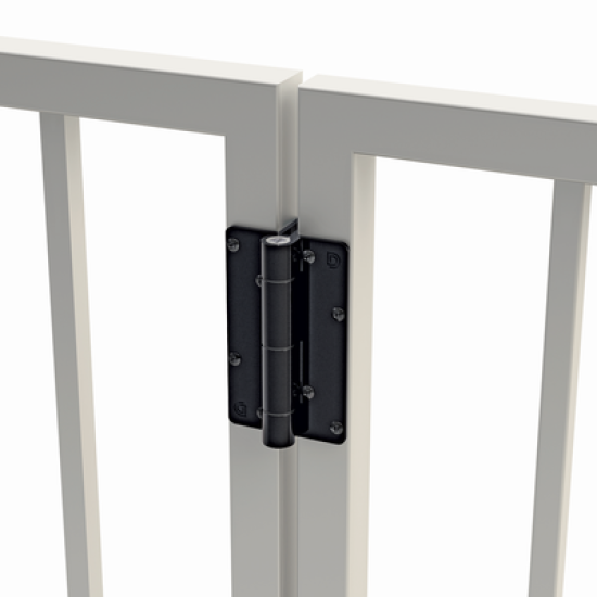 KwikFIT Aluminium Zelf sluitende scharnier - MUUR - ZWART, set van 2 KwikFIT Aluminium Zelf sluitende scharnier - MUUR - ZWART, set van 2