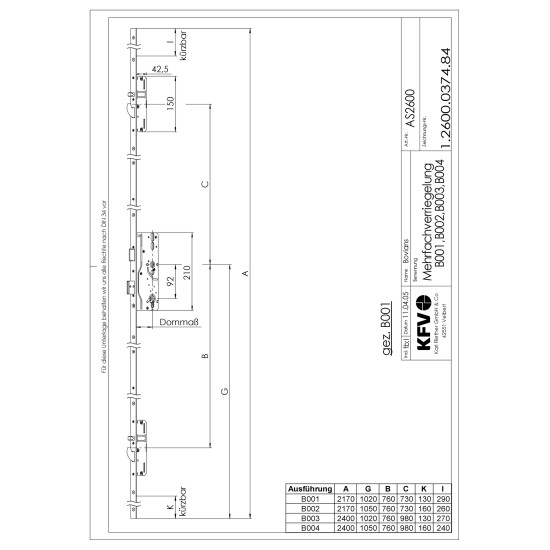 KFV meerpuntssluiting met haak-pin 92/45 voorplaat16mm B003 KFV meerpuntssluiting met haak-pin 92/45 voorplaat16mm B003