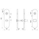 GPF1100.10 kortschild afgerond WC63/8 grote knop RVS geborsteld GPF1100.10 kortschild afgerond WC63/8 grote knop RVS geborsteld