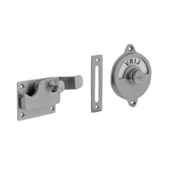 WC-OVERSLAG MET BOCHT EN TEKST "VRIJ / BEZET" CHROOM MAT