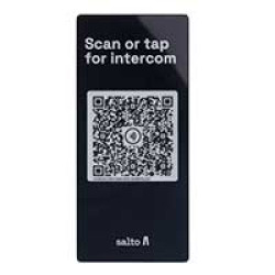 SALTO XS4 COM IGO INTERCOM QR-CODE + NFC STICKER - GELIJMDE ACHTERKANT - ZWART - NL