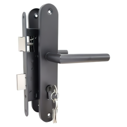 Deurklink met slot zwart PC72 Deurklink met slot zwart PC72