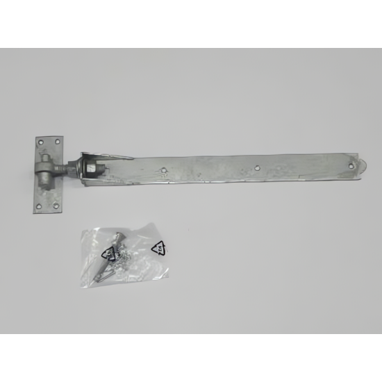 Verstelbare heng 570mm - vuurverzinkt - Afmeting heng: 570X57X5MM - Afmeting plaat: 165X57X5MM - Dikte verticale lip: 5MM - Ø20MM