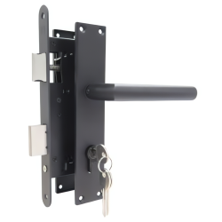 Deurslot met klink PC85 zwart Deurslot met klink PC85 zwart