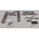SET VOOR TUINDEUREN IN RVS UITVOERING - RVS DEURSCHILD EN RECHTE DEURKRUK - GROOTTE SLOTKAST: 74X170MM - DOORNMAAT: 45MM - PC MAAT: 85MM - DUBBELE NACHTSCHOOT - CILINDER 35X35MM MET 3 SLEUTELS - LINKS + RECHTS TOEPASBAAR