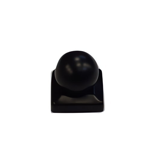 BOL - 71X71MM - ZWART GEPOEDERCOAT