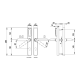 Salto BLE One S elektronisch deurbeslag U-kruk PC72mm RVS geborsteld afwerking met zwarte lezer voor deurdikte 32-47mm IP55 SKG2