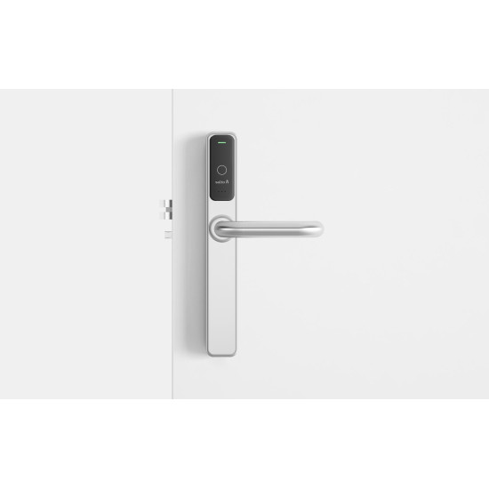 Salto XS4 One S Elektronisch deurbeslag met U-kruk in geborsteld rvs met zwarte lezer, blind, voor deurdikte 32-47 mm, IP55 Salto XS4 One S Elektronisch deurbeslag met U-kruk in geborsteld rvs met zwarte lezer, blind, voor deurdikte 32-47 mm, IP55