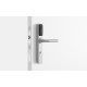 Salto XS4 One S Elektronisch deurbeslag met U-kruk in geborsteld rvs met zwarte lezer, PC92, voor deurdikte 32-47 mm, IP55