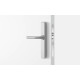 Salto XS4 One S Elektronisch deurbeslag met U-kruk in geborsteld rvs met zwarte lezer, blind, voor deurdikte 32-47 mm (G)