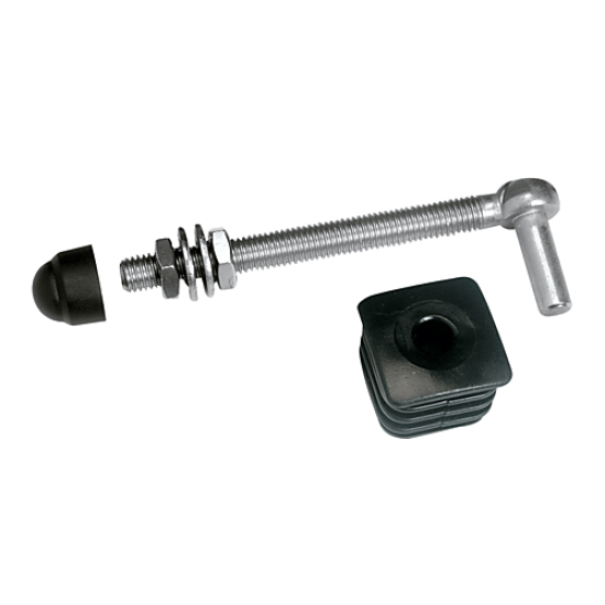 Locinox scharnier M12 met polyamide dop 30x30 - as 150 mm Locinox scharnier M12 met polyamide dop 30x30 - as 150 mm