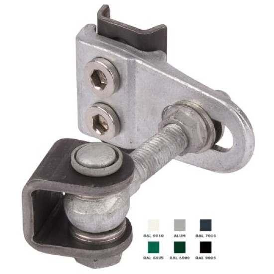 Locinox 4D regelbaar 180° scharnier M16 110 mm staal aluminium Locinox 4D regelbaar 180° scharnier M16 110 mm staal aluminium
