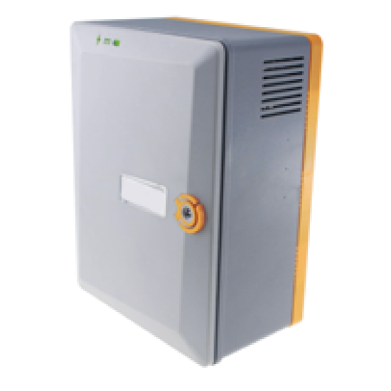 ABS KAST MET VOEDING 12V 3A MET EXTRA RUIMTE VOOR 1 X 7AH ACCU