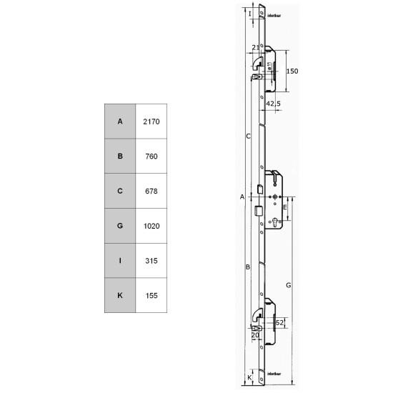 AS 4600-35-92-8 F16 W.000 HELL VERZINKT(KRUK) HAAK+PIN