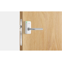 Salto XS4 Mini Elektronisch deurbeslag met U-kruk in geborsteld rvs, witte lezer, deurdikte 47-60 mm Salto XS4 Mini Elektronisch deurbeslag met U-kruk in geborsteld rvs, witte lezer, deurdikte 47-60 mm