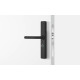 Salto XS4 One Elektronisch deurbeslag met privacy knop met L-kruk in zwart, blind, zwarte lezer, deurdikte 32-47 mm, IP55