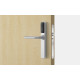 Salto XS4 One S Elektronisch deurbeslag met dubbele lezer met U-kruk in geborsteld rvs, blind, zwarte lezer, deurdikte 32-47 mm
