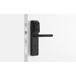 Salto XS4 One Elektronisch deurbeslag met code met privacy knop met U-kruk in zwart, PC72, zwarte lezer, deurdikte 32-47 mm Salto XS4 One Elektronisch deurbeslag met code met privacy knop met U-kruk in zwart, PC72, zwarte lezer, deurdikte 32-47 mm