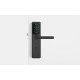 Salto XS4 One Elektronisch deurbeslag met code met privacy knop met U-kruk in zwart, PC72, zwarte lezer, deurdikte 32-47 mm