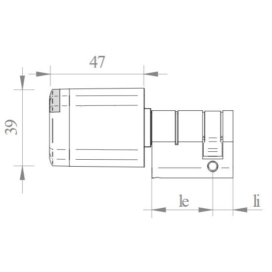 Salto NEO Elektronische halve europrofielcilinder in geborsteld chroom, 45/10, zwarte lezer, IP66