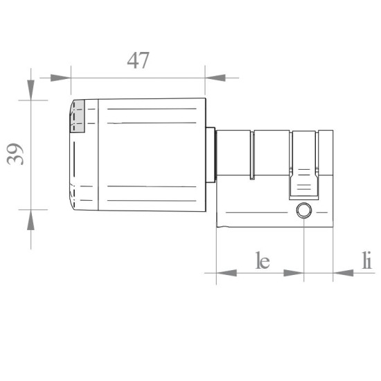 Salto NEO Elektronische halve europrofielcilinder in geborsteld chroom, 75/10, zwarte lezer, SKG*** (IP66)