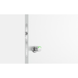 Salto NEO Elektronische europrofielcilinder met draaiknop in geborsteld chroom, 30/30K, witte lezer, IP66 Salto NEO Elektronische europrofielcilinder met draaiknop in geborsteld chroom, 30/30K, witte lezer, IP66